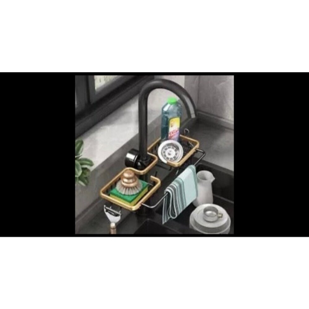 Sink Caddy Faucet Sponge Holder Kitchen Sponge Over The Sink Hanging Rack OC2